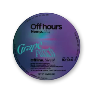 Off Hours - Offline - Grape Punch | 10mg THC:10mg CBD:4mg CBN