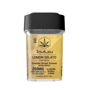 TexaKana - Lemon Gelato - Gold Edition - 25mg Sativa Gummies